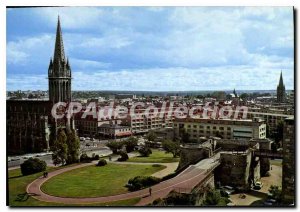 Postcard Moderne Caen Normandy St. Peter Church