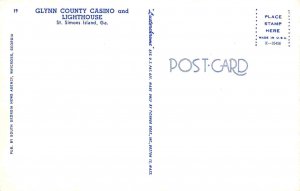 Lighthouse & Casino St Simons Island Georgia postcard
