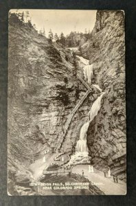 Mint Vintage Seven Falls S Cheyenne Canon Colorado Springs Real Picture Postcard