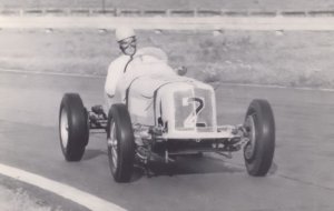 Bill Moss ERA Remus F1 Driver at Goodwood Course Motor Car Racing Postcard