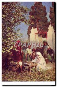 Old Postcard Orientalism Candy Dealer