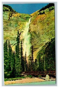 Vintage 1960's Postcard Takakkaw Falls Yodo National Park BC Canada