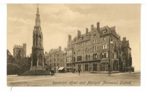 UK - England, Oxford. Randolph Hotel & Martyr's Memorial