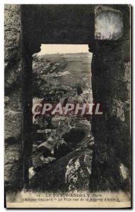 Old Postcard Le Petit Chateau Gaillard Andely City to the gate of access