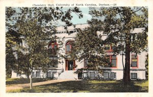 NC, Durham  UNIVERISTY OF NORTH CAROLINA  Chemistry Hall  ca1920's Postcard