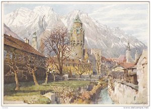 Kunstlerserie Solbad Hall bei INNSBRUCk, Tirol, Austria, PU-1956