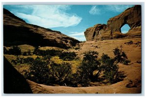 Kayenta Arizona AZ Postcard Full Moon Arch in Mystery Valley c1960's Vintage