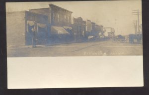 RPPC BROWNTON MINNESOTA DOWNTOWN STREET SCENE STORES 1907 REAL PHOTO POSTCARD