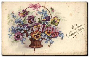 Old Postcard Fantasy Flowers