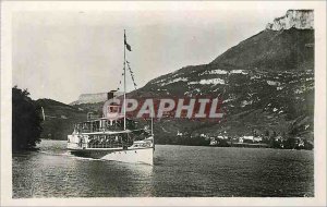 Old Postcard The Boat Lake Annecy France