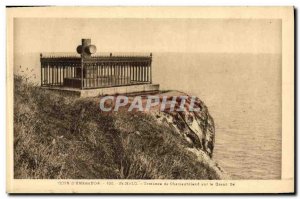 Old Postcard Cote d'Emeraude St Malo Tomb of Chateaubriand on the Grand Be