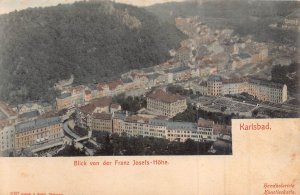 KARLSBAD CZECH REPUBLIC~BLICK von der FRANZ JOSEFS HOHE-BRUCK & SOHN  POSTCARD