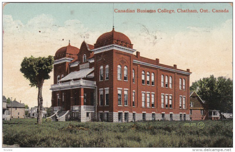 CHATHAM, Ontario, Canada, PU-1912; Canadian Business College