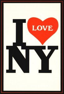 Vintage Postcard I Love New York The Empire State Lakes Rivers Trails New York