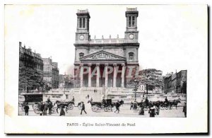 Postcard Old Paris Church of Saint Vincent de Paul