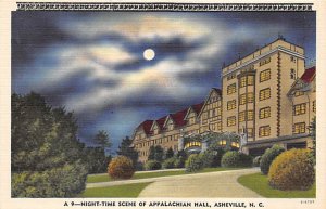 Appalachian Hall, Night-Time Asheville, North Carolina NC  