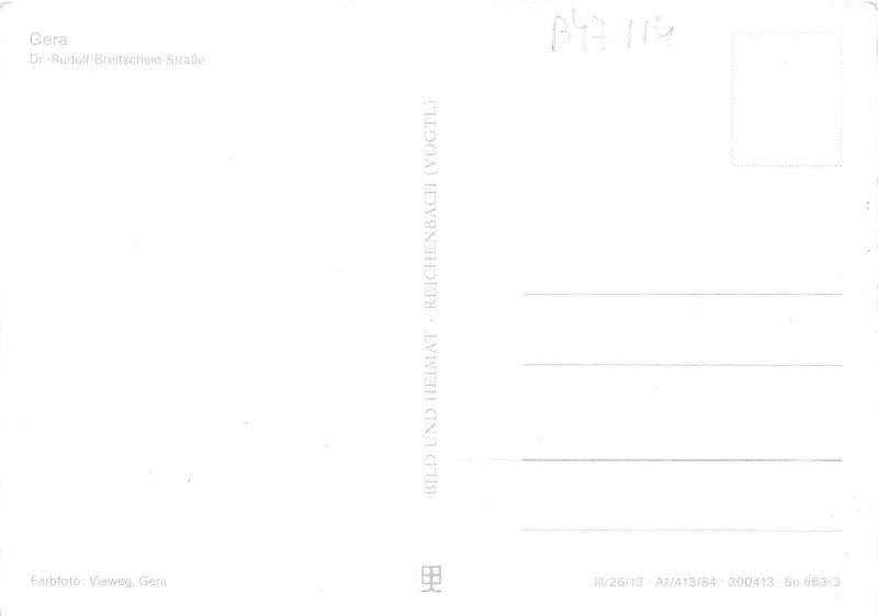 B47114 Gera Dr Rudolf Breitscheld Strasse    germany