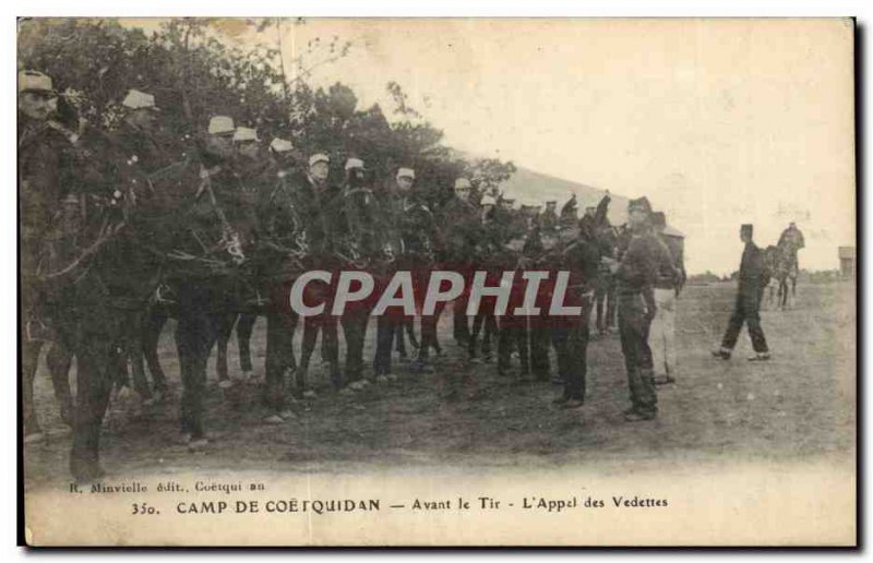 Camp Coetquidan Old Postcard Before firing L & # 39appel celebrities (militaria)