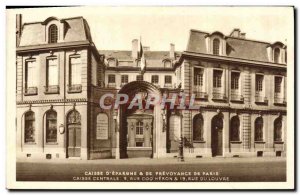 Old Postcard Paris Caisse D & # 39Epargne From Prevoyance From Paris Rue Louvre