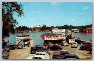 Alexandria Bay  New York  Combined Boat Tours  Postcard