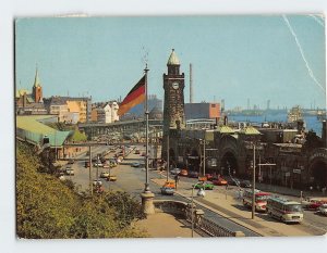 Postcard Landungsbrücken, Hamburg, Germany