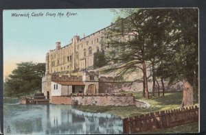 Warwickshire Postcard - Warwick Castle From The River   RS18754