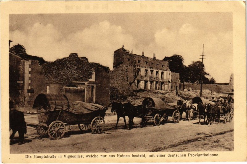 CPA Vigneulles-les-Hattonchatel - Die Hauptstrasse - Soldiers - Ruins (1036905)