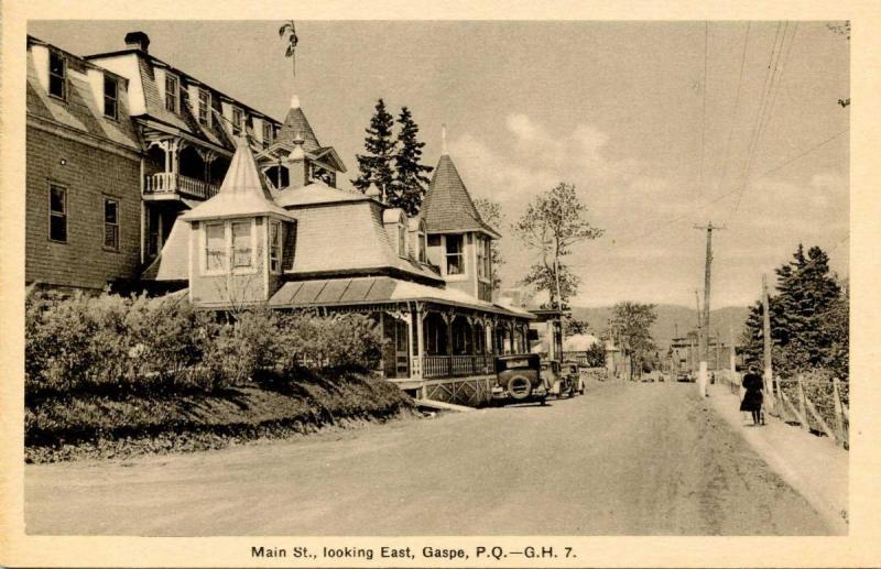 Canada - Quebec, Gaspe. Main Street