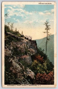 1916 Inspiration Rock Kaaterskill Park Catskill Mountains New York NY Postcard