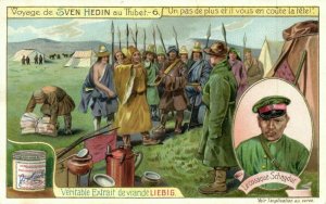 tibet thibet, Explorer Sven Hedin, The Cossack Schagdur (1908) Liebig Trade Card