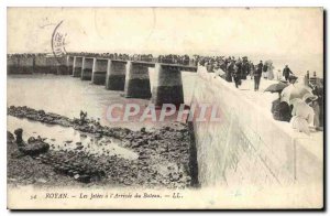 Old Postcard Royan thrown the Arrival of the Boat