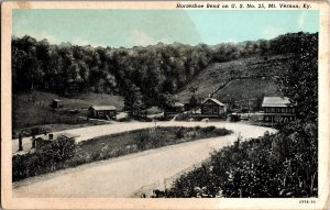 Horseshoe Bend on U.S. 25, Mt. Vernon KY Vintage Postcard K68