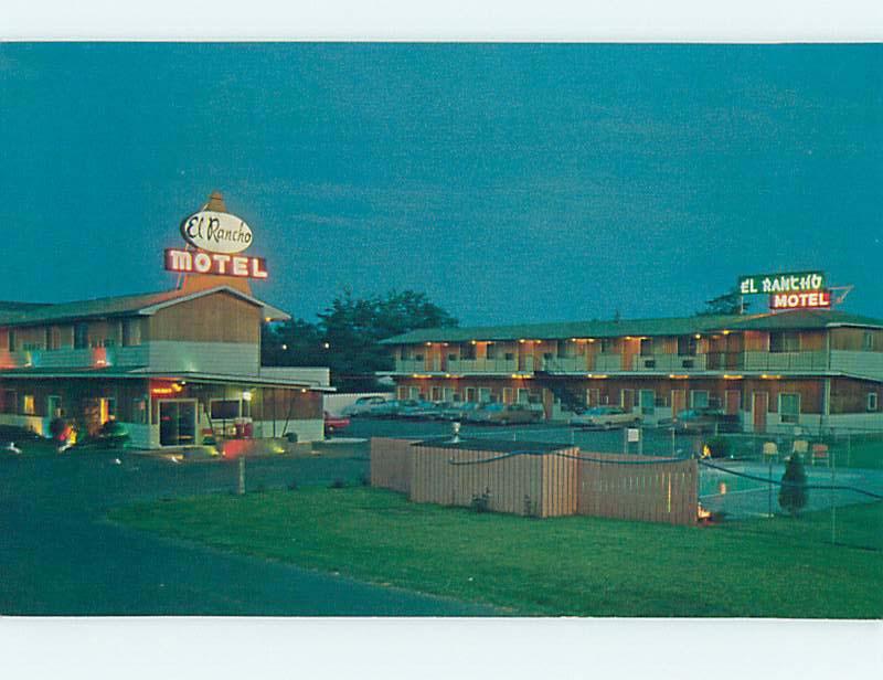 Unused Pre-1980 OLD CARS & EL RANCHO MOTEL Lewiston Idaho ID M0337