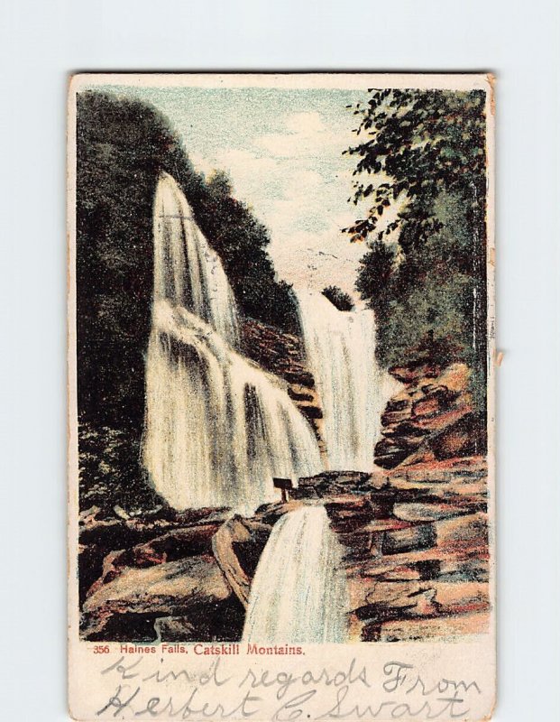 Postcard Haines Falls, Catskill Mountains, Hunter, New York