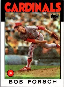 1986 Topps Baseball Card Bob Forsch St Louis Cardinals sk10727