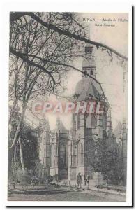 Dinan Old Postcard Apse of the & # 39Eglise Saint Sauveur