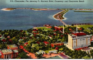 Floorida Clearwater Showing Ft Harrison Hotel Causeway and Clearwater Beach C...