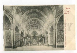 401181 MALTA S.Johns Church Vintage Modiano postcard