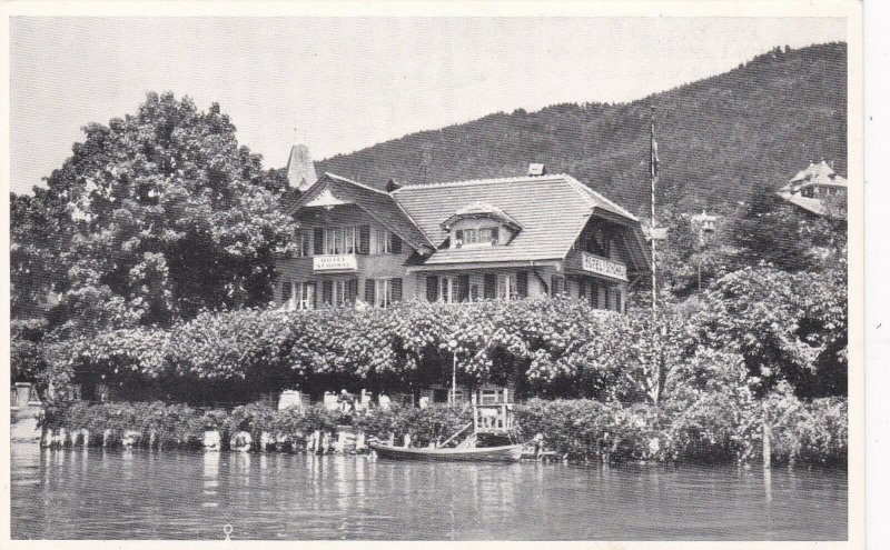 Switzerland Thunersee Hotel Pension Schoenau Real Photo sk4284