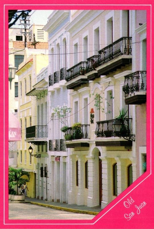 Puerto Rico Old San Juan Typical Street Scene