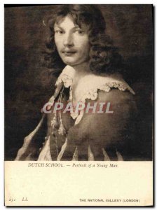 Postcard Old Dutch School Portrait Of A Young Man National Gallery London