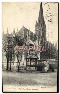 Old Postcard Caen Eglise Saint Pierre and & # 39abside Advertisement Chocolat...