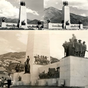 x3 LOT c1950s Salt Lake City, UT The Place Monument RPPC Real Photo Set A175