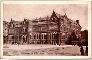 Postcard MA Boston - Museum of Fine Arts Copley Square