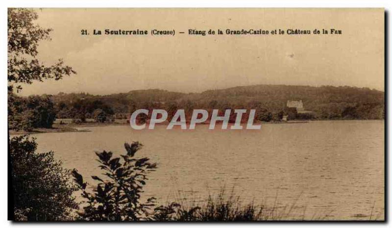 Old Postcard The Underground Pond Great Cazine and Chateau de la Fau