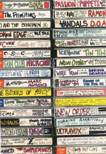 Punk Rock New Wave Old Cassette Tape Collection Plain Back Postcard