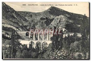 Old Postcard Dauphine line Mure The viaducts Louilla