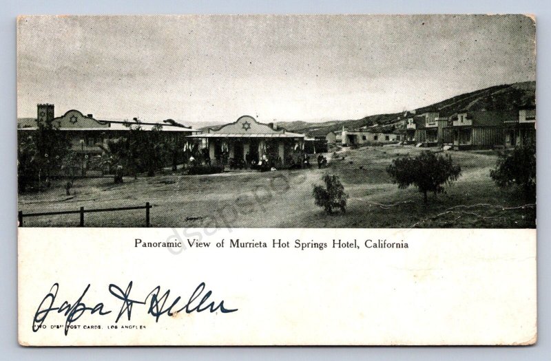 J99/ Murrieta Hot Springs California Postcard c1910 Panoramic Hotel  121