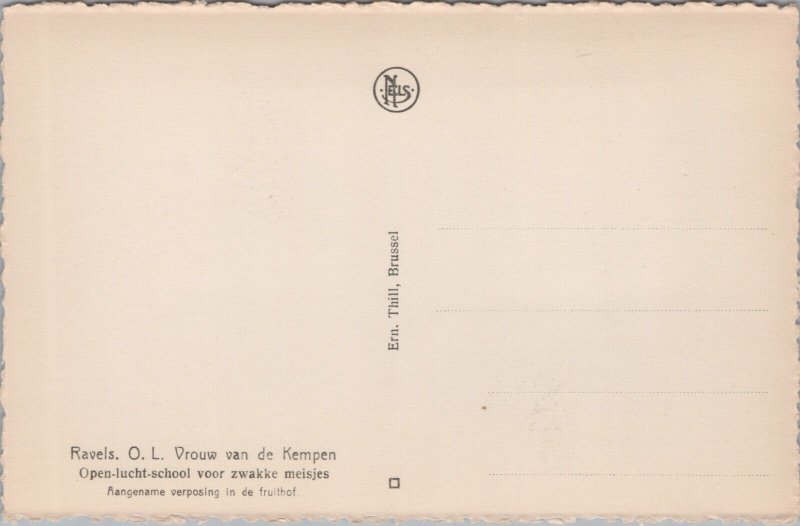 Belgium Ravels Vrouw van de Kempen School voor Zwakke Meisjes Postcard C137