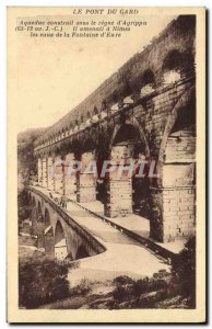 Old Postcard The Pont Du Gard Aqueduct